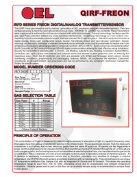 Thumbnail of document Data Sheet - QIRF Series Refrigerant Gas Transmitter/Sensors